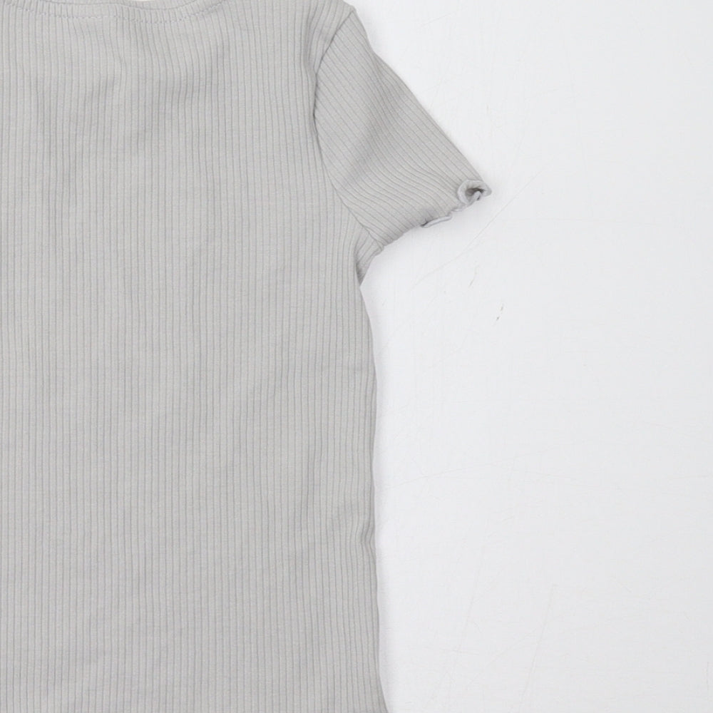 TU Girls Grey Basic T-Shirt Size 6-7 Years