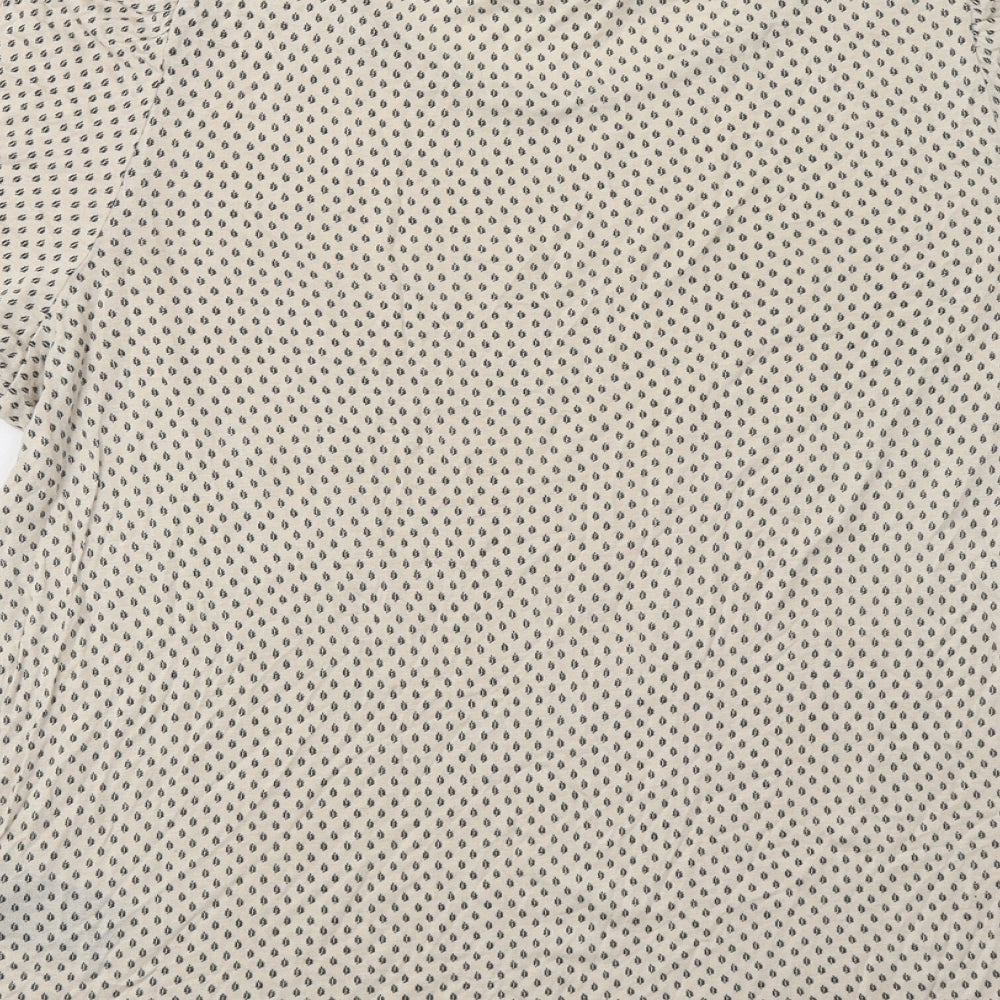 H&M Womens Beige Geometric Basic Blouse Size M