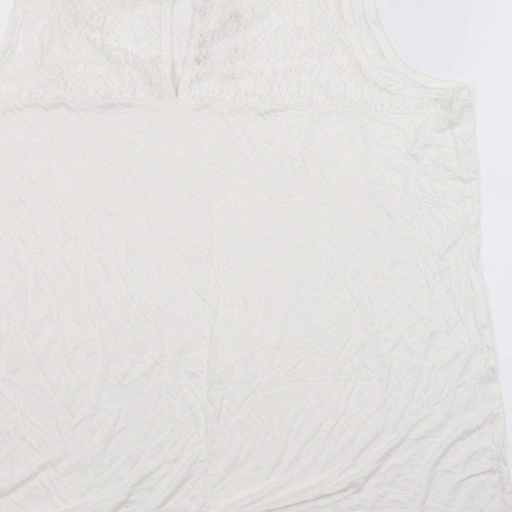 Studio Womens White Basic Blouse Size 16