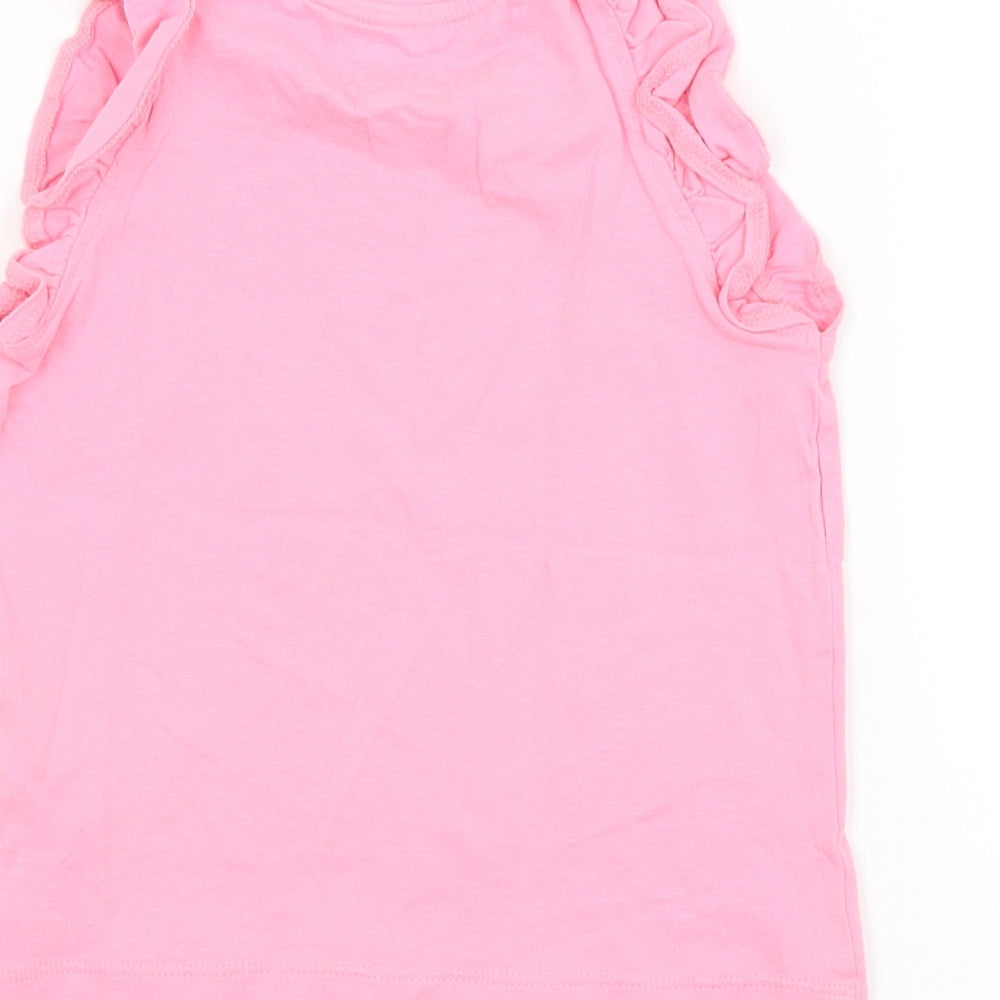 Marks & Spencer Girls Pink Basic Tank Size 2-3 Years