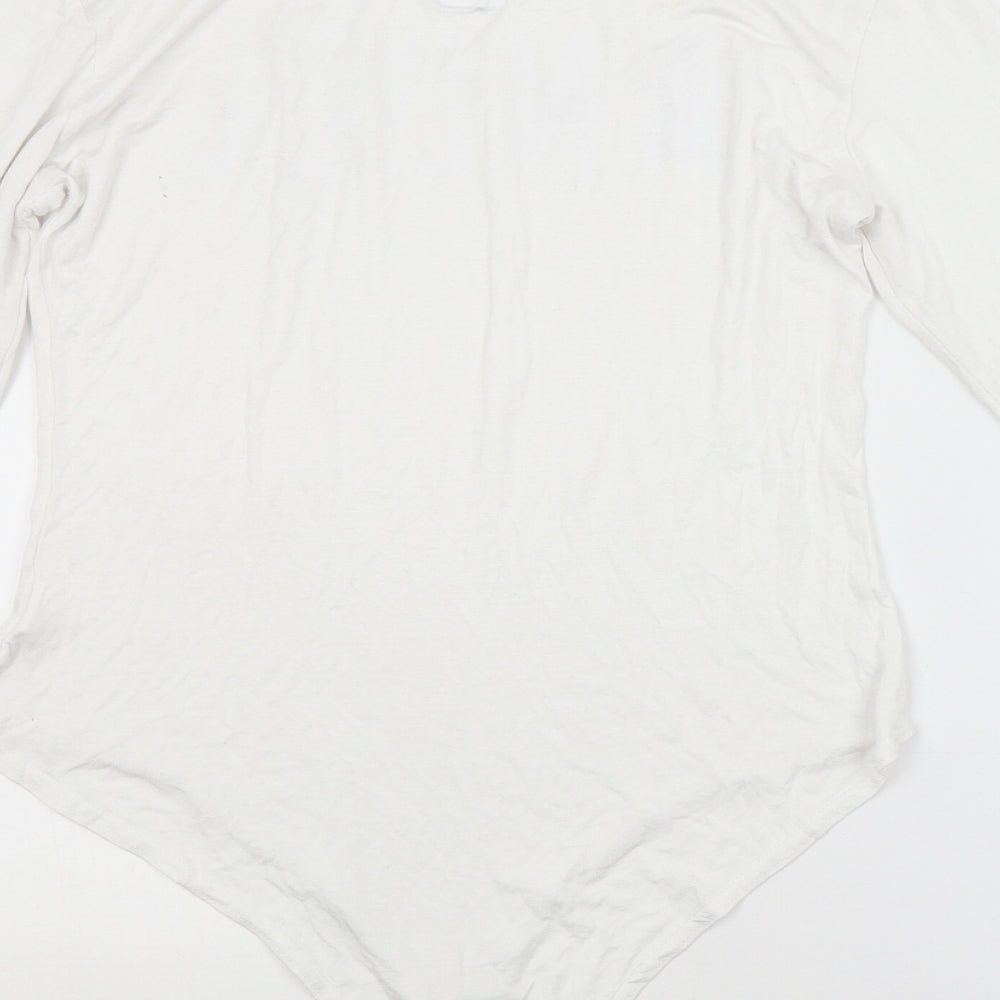 MISSY EMPIRE Womens White Unitard One-Piece Size M