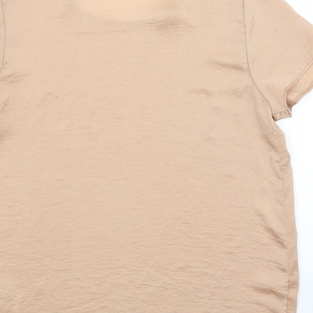 New Look Womens Brown Basic Blouse Size 8