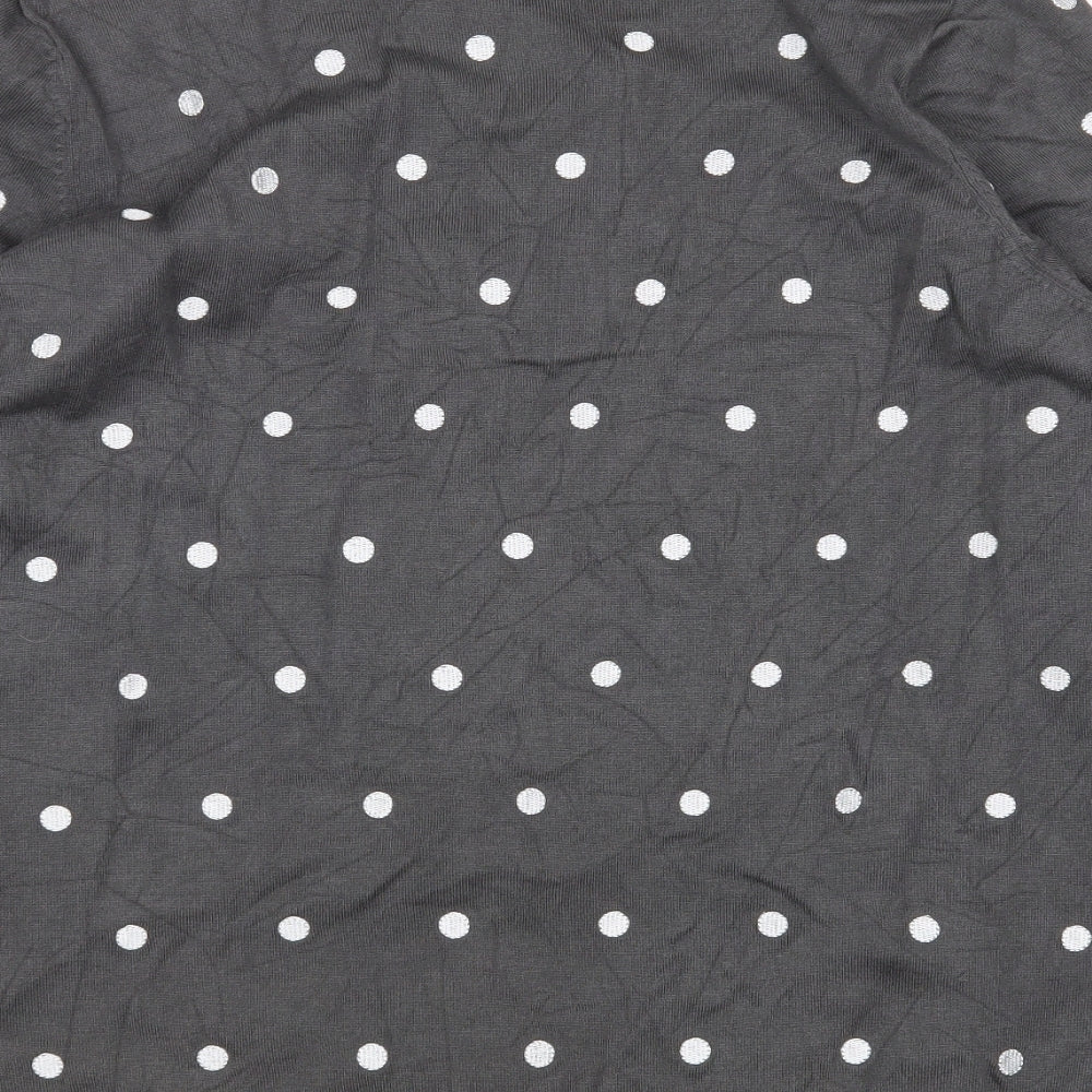 Ann Harvey Womens Grey Polka Dot Cardigan Jumper Size S