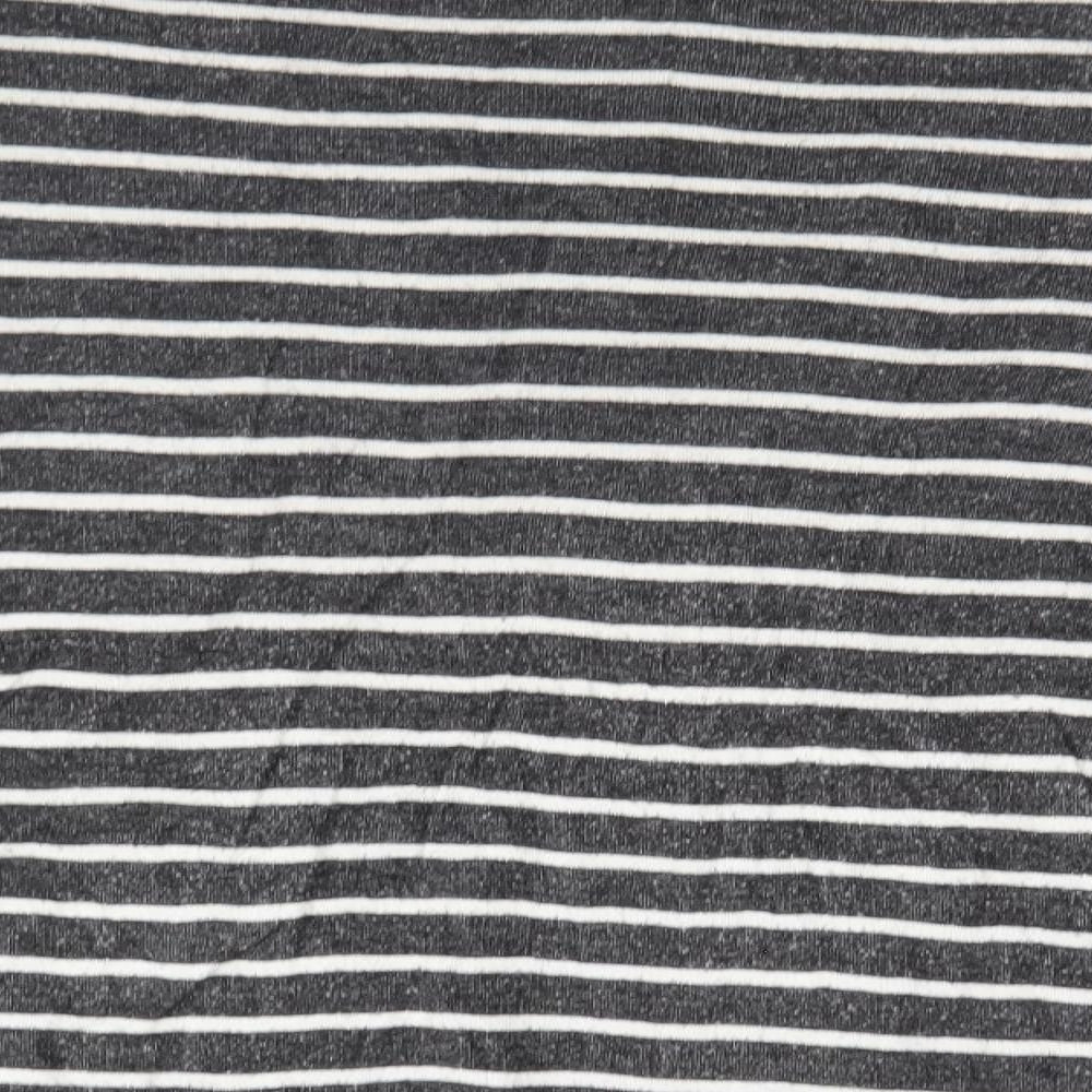 Label BE Womens Grey Striped Basic T-Shirt Size 20