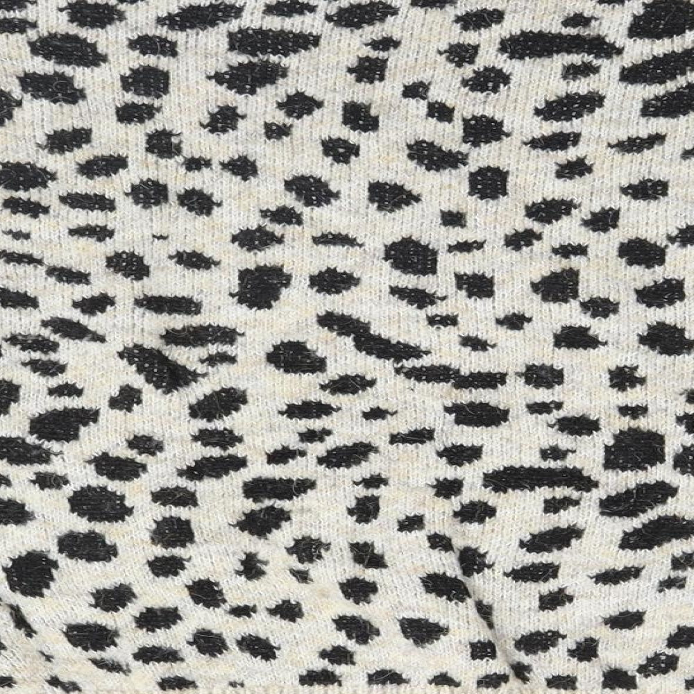 Dorothy Perkins Womens Grey Animal Print Pullover Jumper Size 8