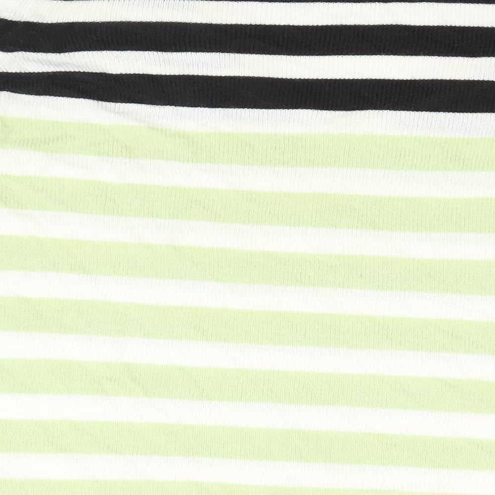 Marks and Spencer Womens Green Striped Pullover Jumper Size 10