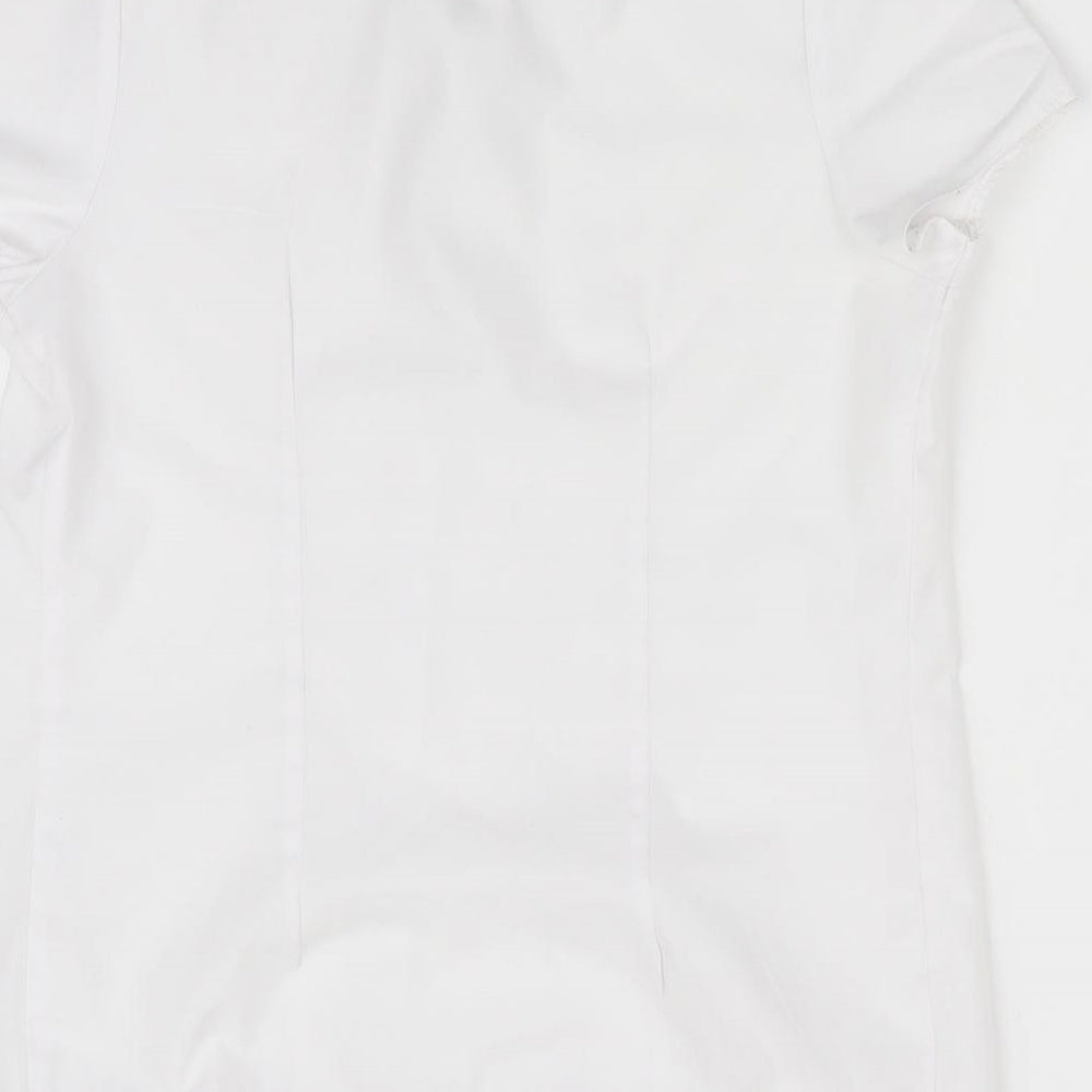 Florence and Fred Girls White Basic Button-Up Size 8-9 Years