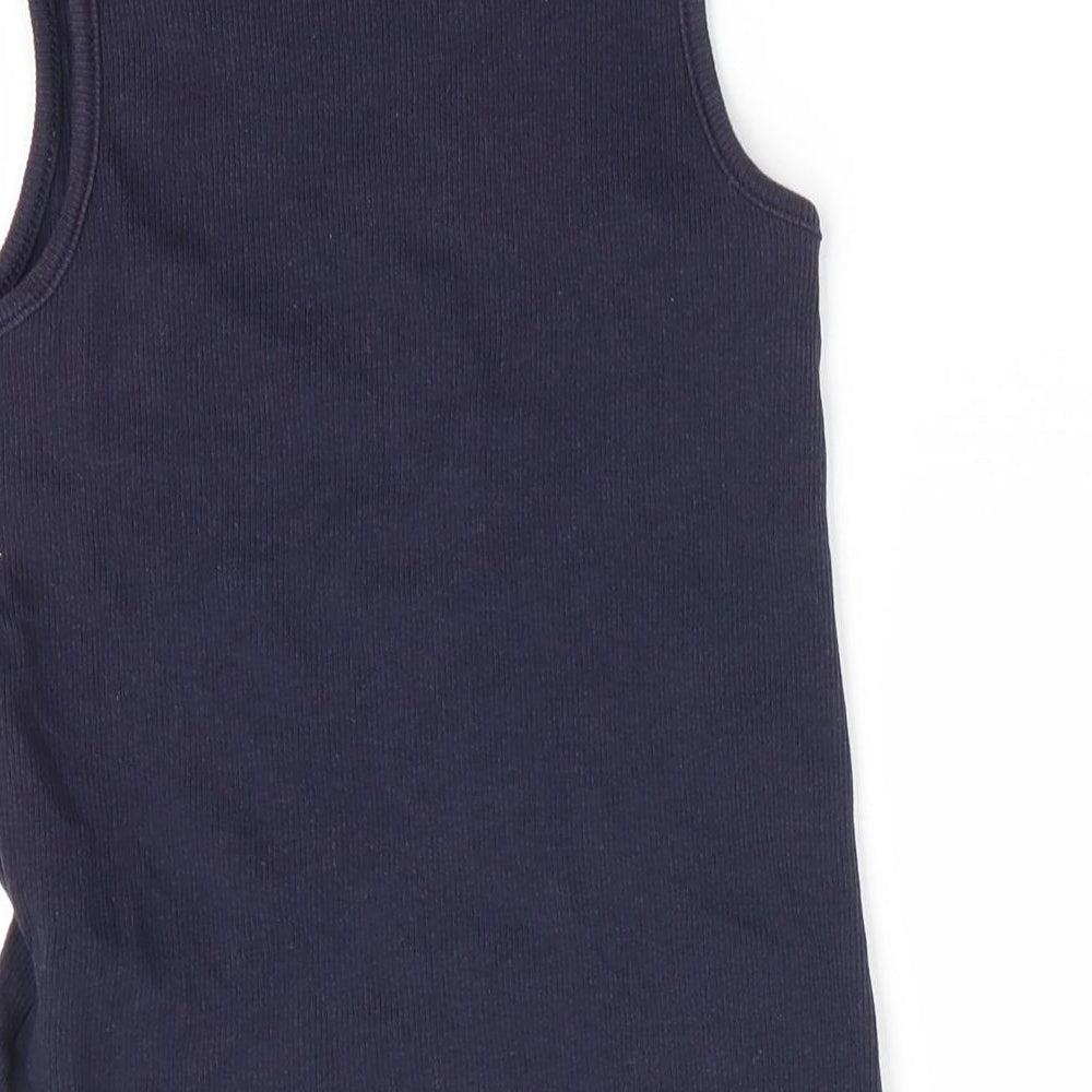 H&M Girls Blue Basic Tank Size 3-4 Years