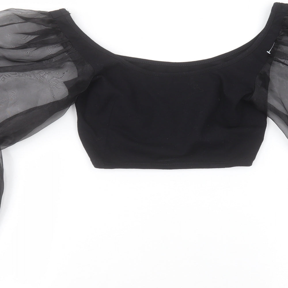 Preworn Womens Black Basic T-Shirt Size M