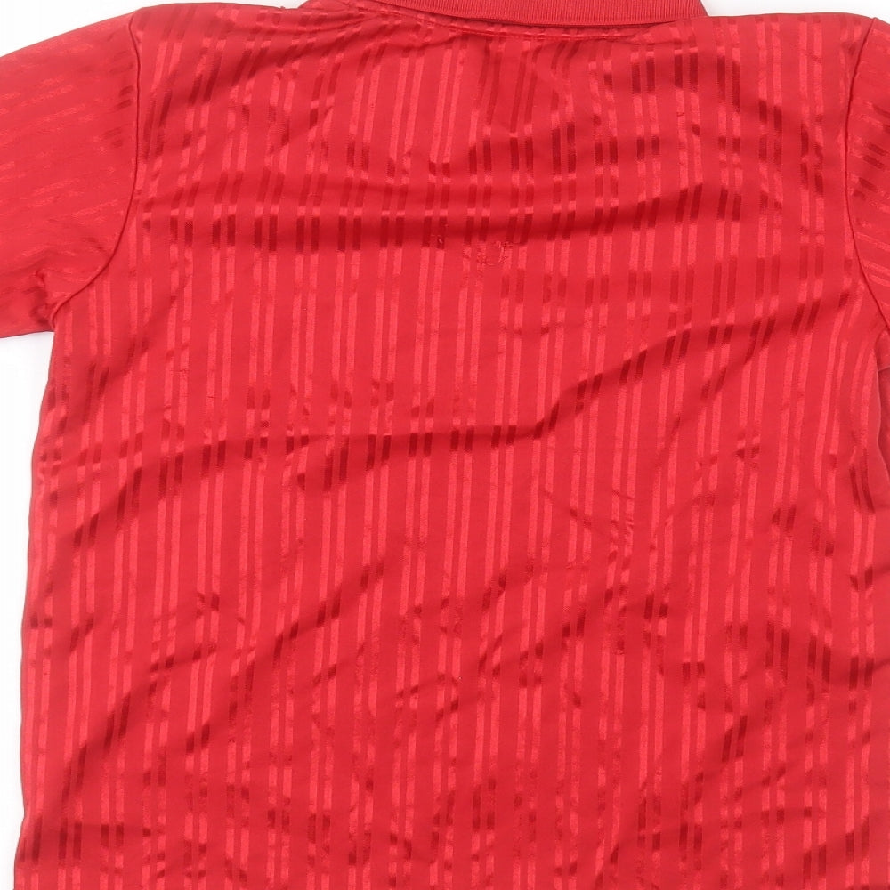 School life Boys Red Basic Polo Size 8-9 Years