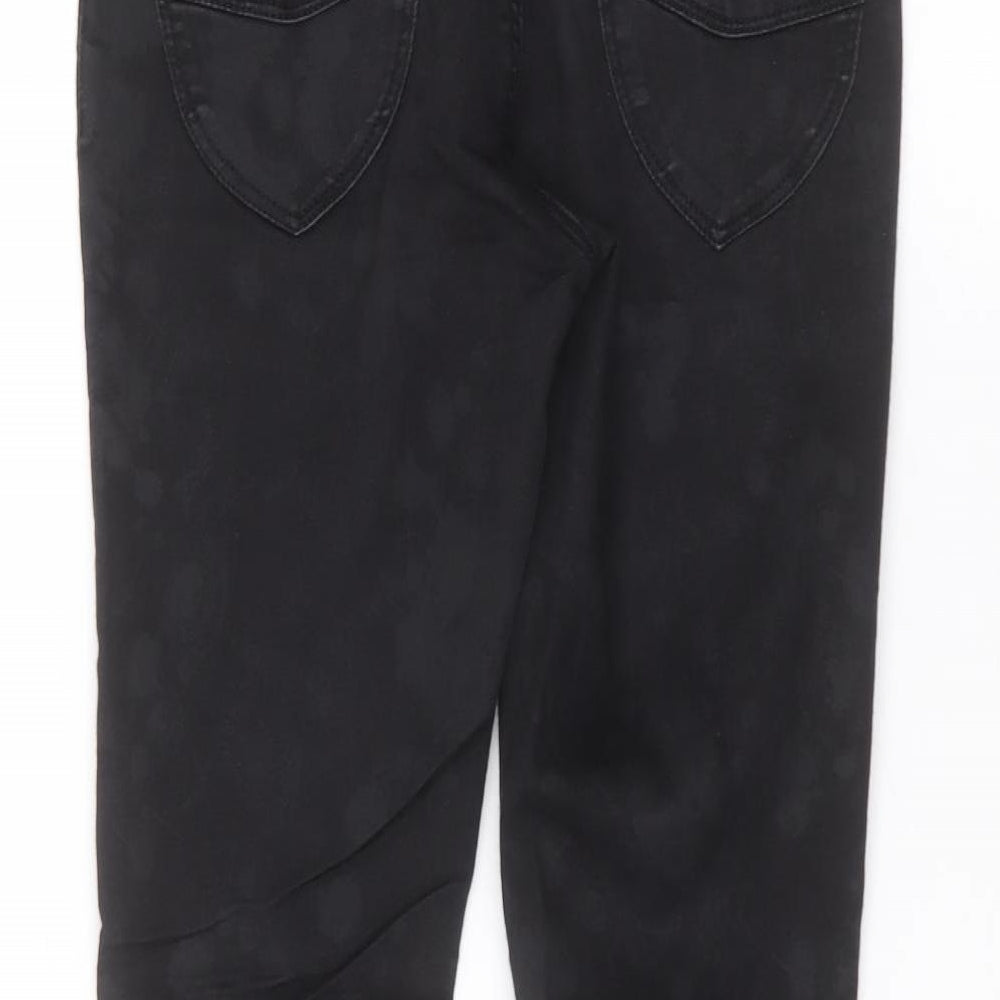 Dorothy Perkins Womens Black Straight Jeans Size 10 L26 in