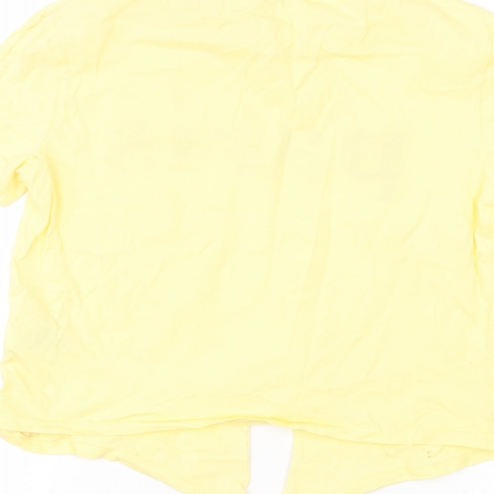 H&M Womens Yellow Basic T-Shirt Size XS