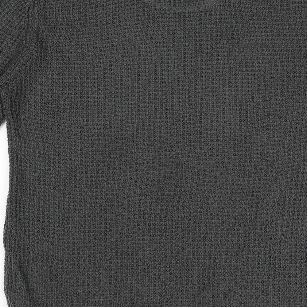 Brave Soul Mens Grey Pullover Jumper Size S
