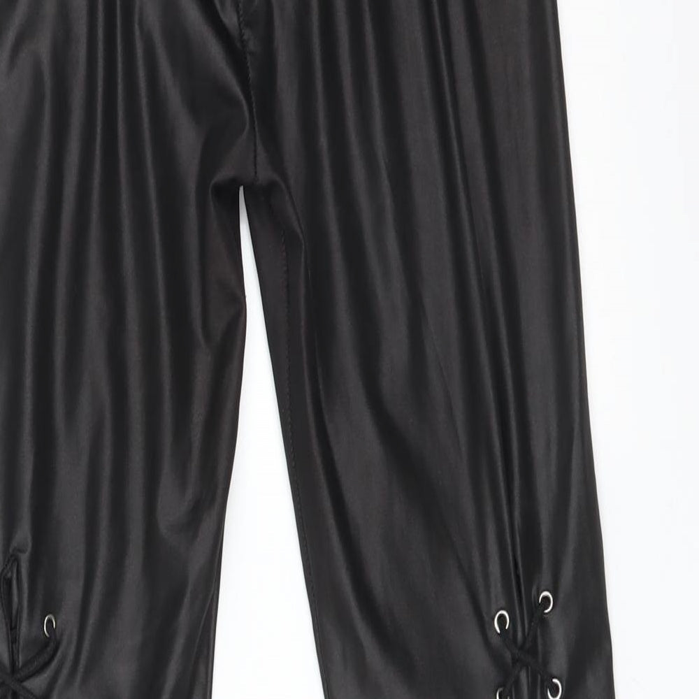 Preworn Womens Black Leggings Size L L26 in