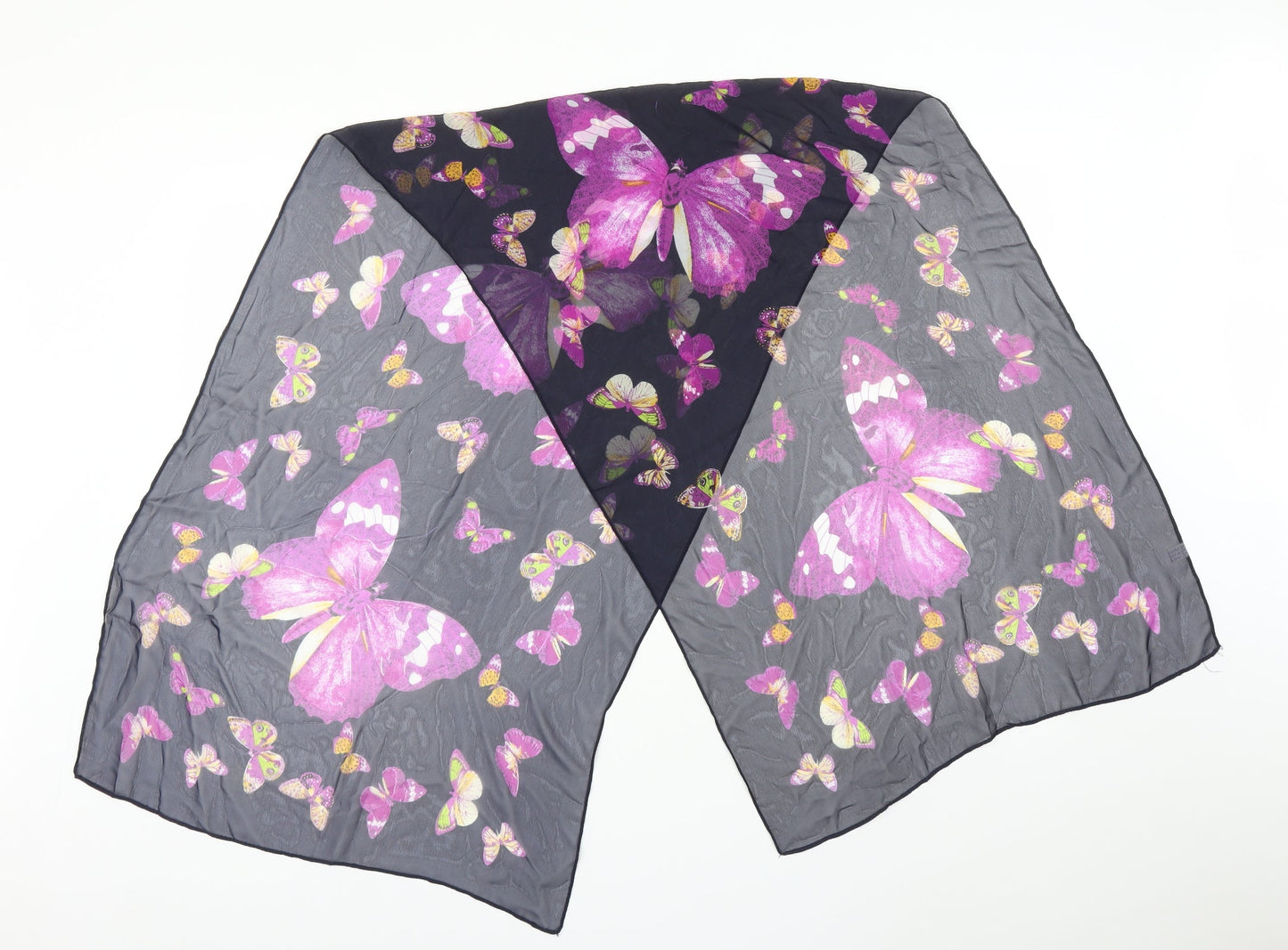 Preworn Womens Blue Scarf - BUTTERFLY