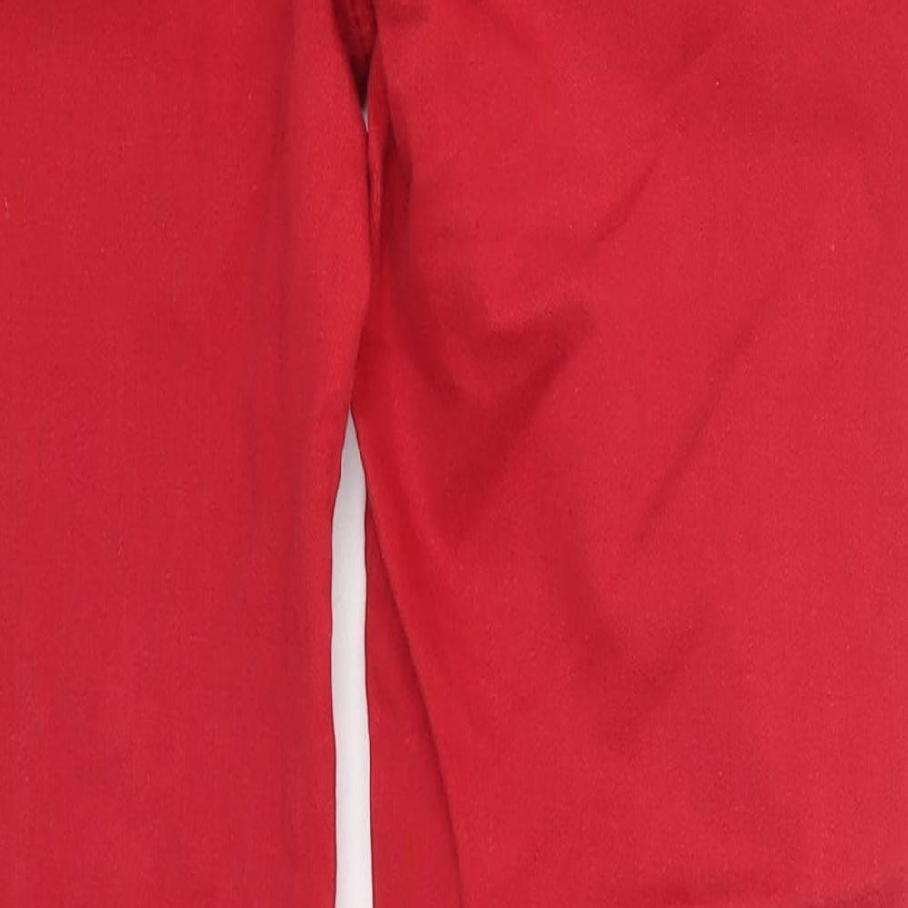 Ystatis Womens Red Denim Skinny Jeans Size 32 in L27 in