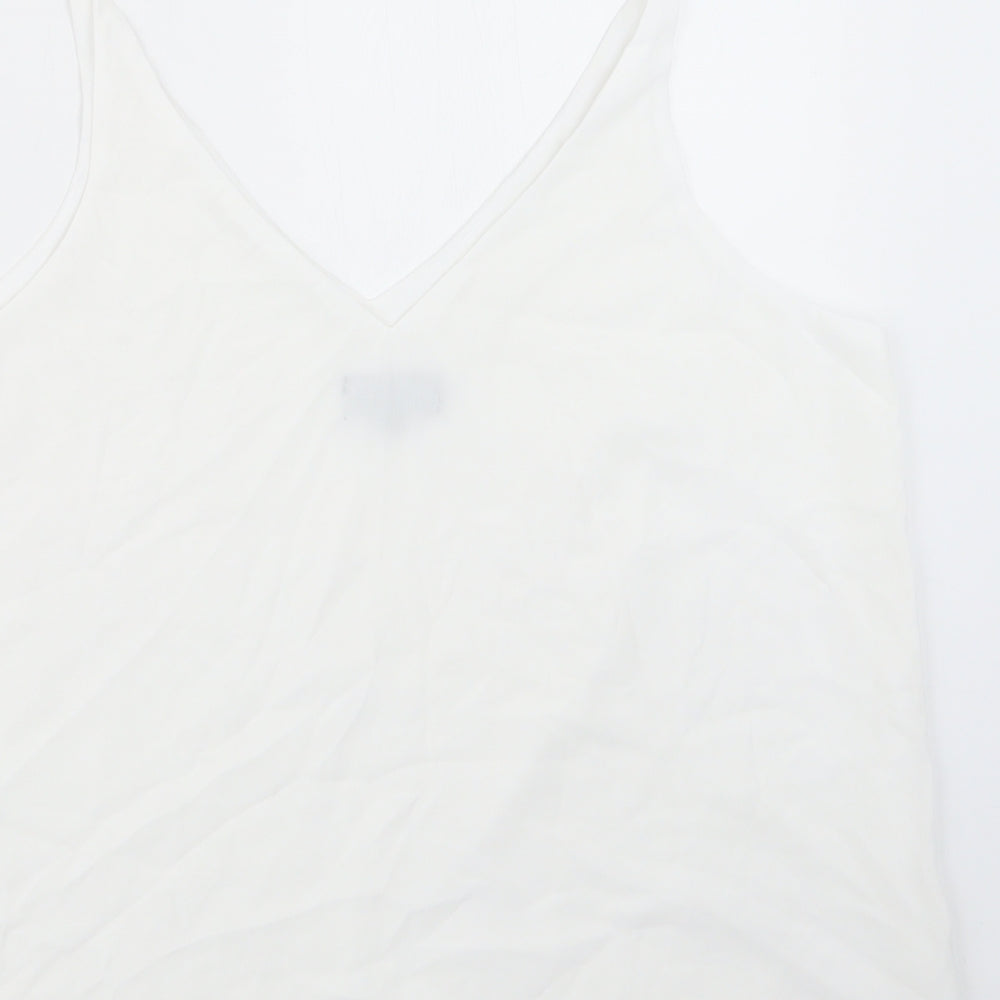 Topshop Womens White Basic Blouse Size 12