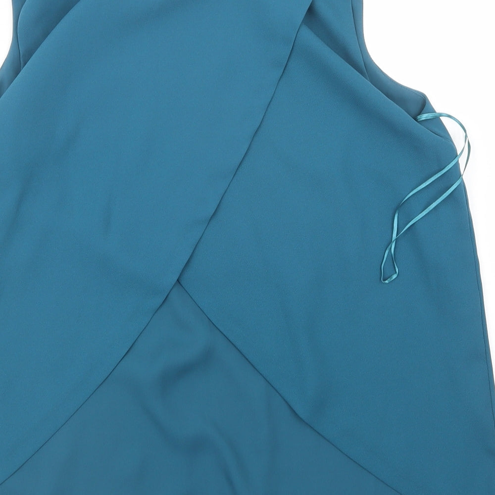 TU Womens Blue Basic Blouse Size 12