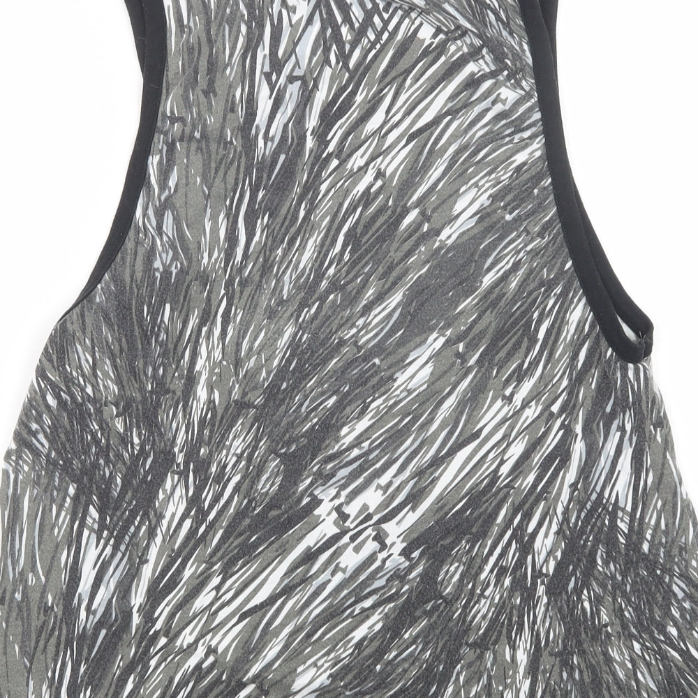 Zumba Womens Grey Geometric Basic Tank Size M