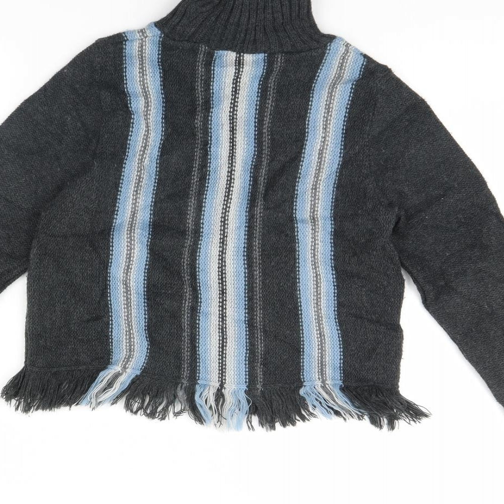 New Look Girls Grey Pullover Jumper Size 11 Years