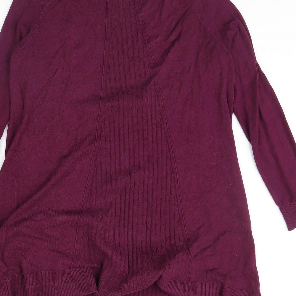 Marks & Spencer Womens Purple Cardigan Jumper Size M