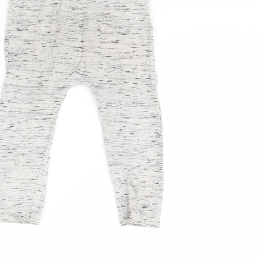 F&F Baby Grey Herringbone Capri Trousers Size 12 Months