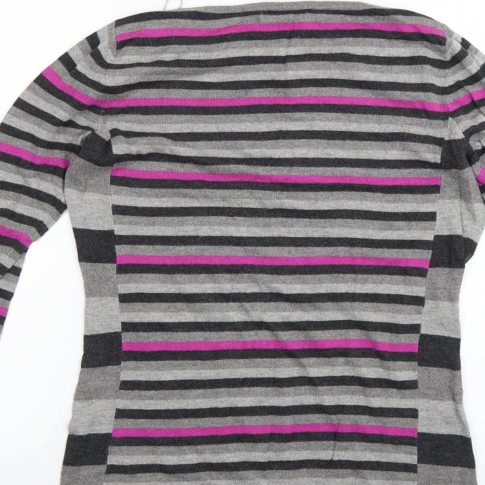 Marks & Spencer Womens Multicoloured Striped Pullover Jumper Size 8