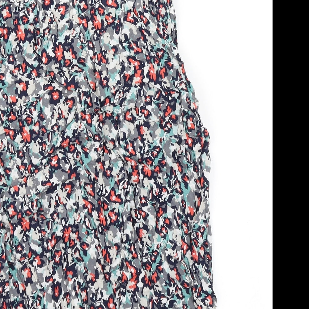 BHS Womens Blue Floral Basic Tank Size 10