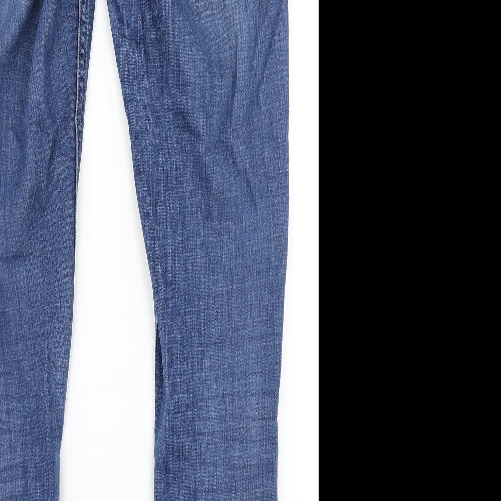 Topshop Womens Blue Denim Skinny Jeans Size 28 in L32 in