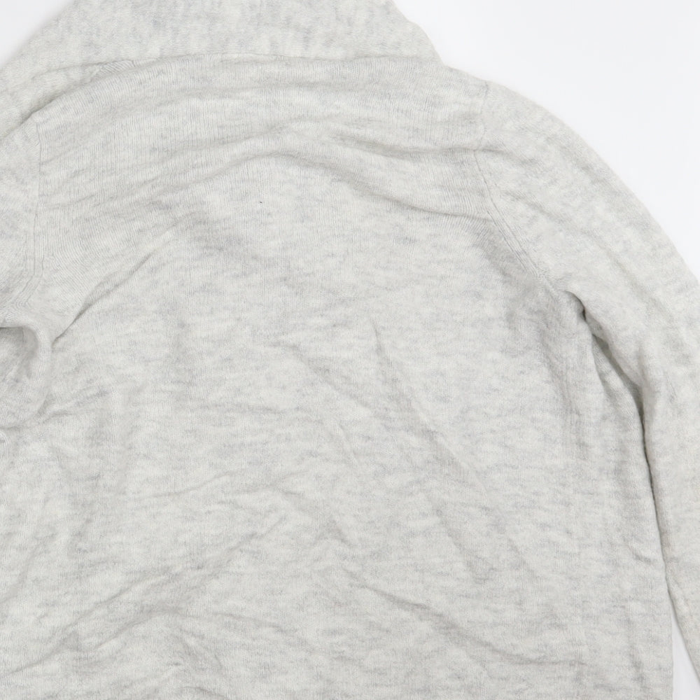 H&M Womens Grey Knit Wrap Jumper Size S