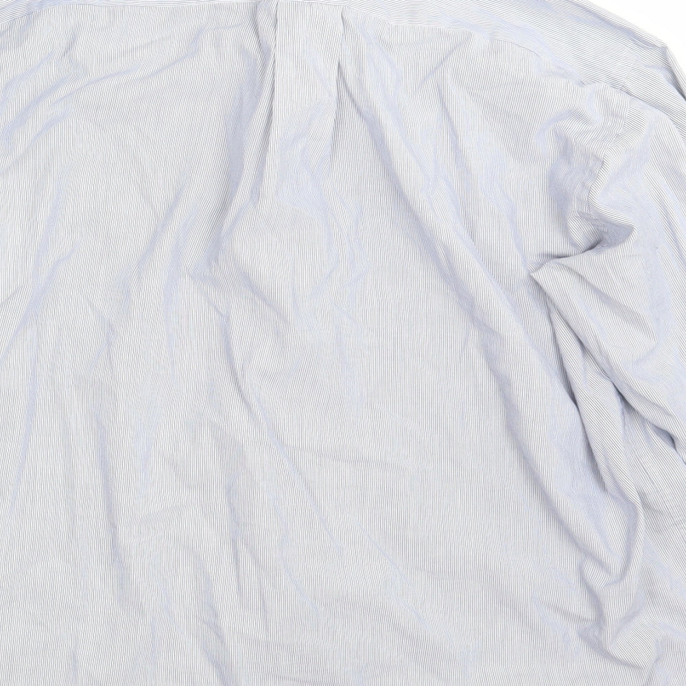 NEXT Mens Blue Striped Button-Up Size 16