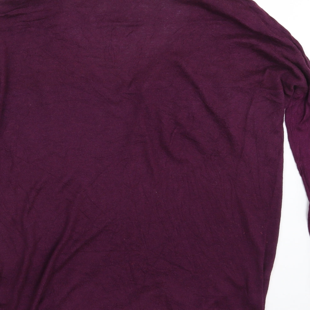 Topshop Womens Purple Knit Pullover Sweatshirt Size 8