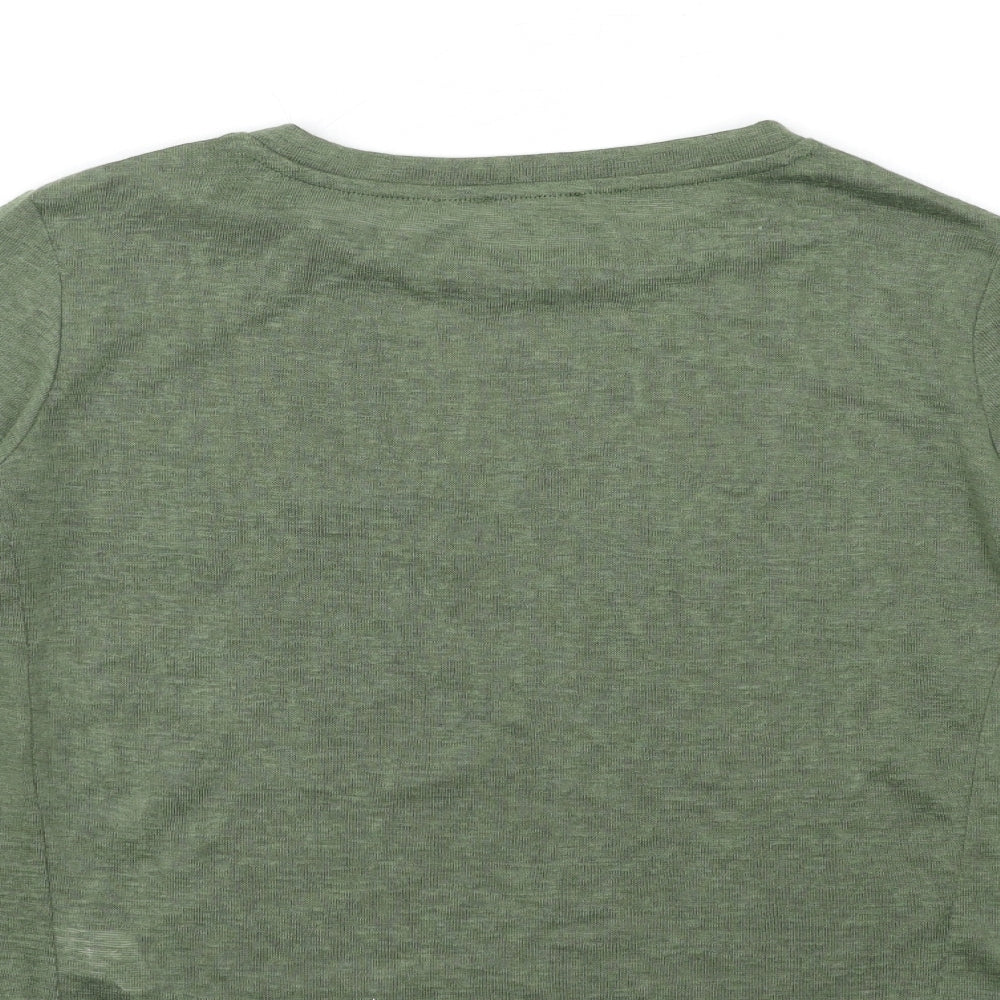 River Island Girls Green Basic T-Shirt Size 8 Years