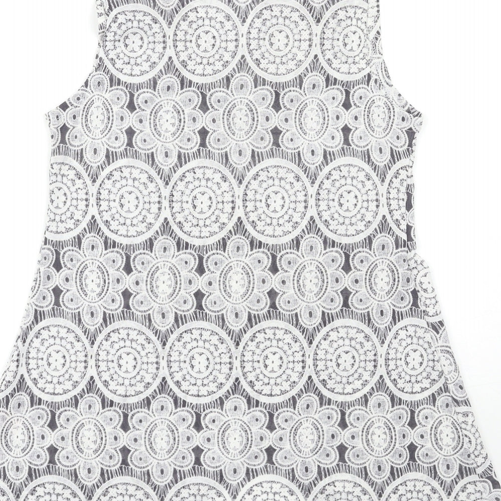 Apricot Womens Grey Animal Print Basic Tank Size 8