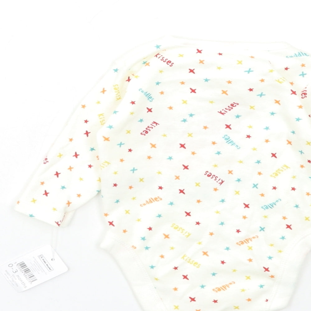 Nutmeg Baby White Geometric Babygrow One-Piece Size 0-3 Months