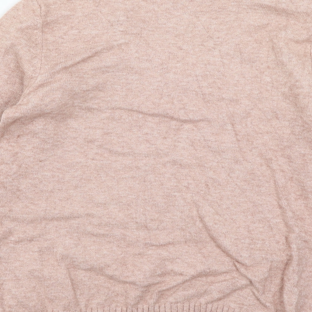VILA Womens Pink Knit Pullover Jumper Size L
