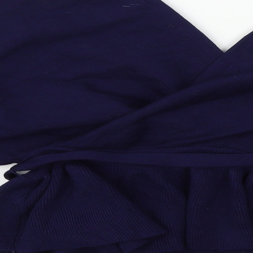 Blue Vanilla Womens Blue Knit Pullover Jumper Size M