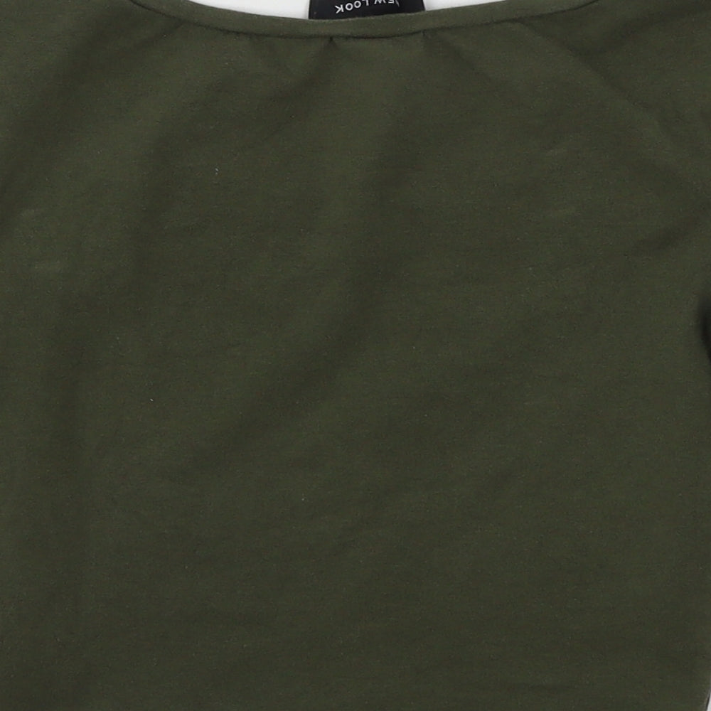 New Look Womens Green Jersey Basic T-Shirt Size 6