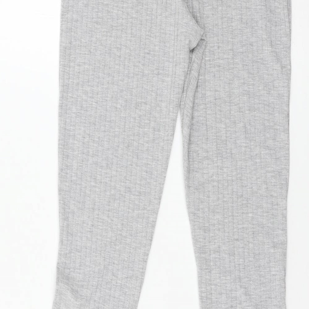 Misspap Womens Grey Jersey Trousers Size 8 L32 in