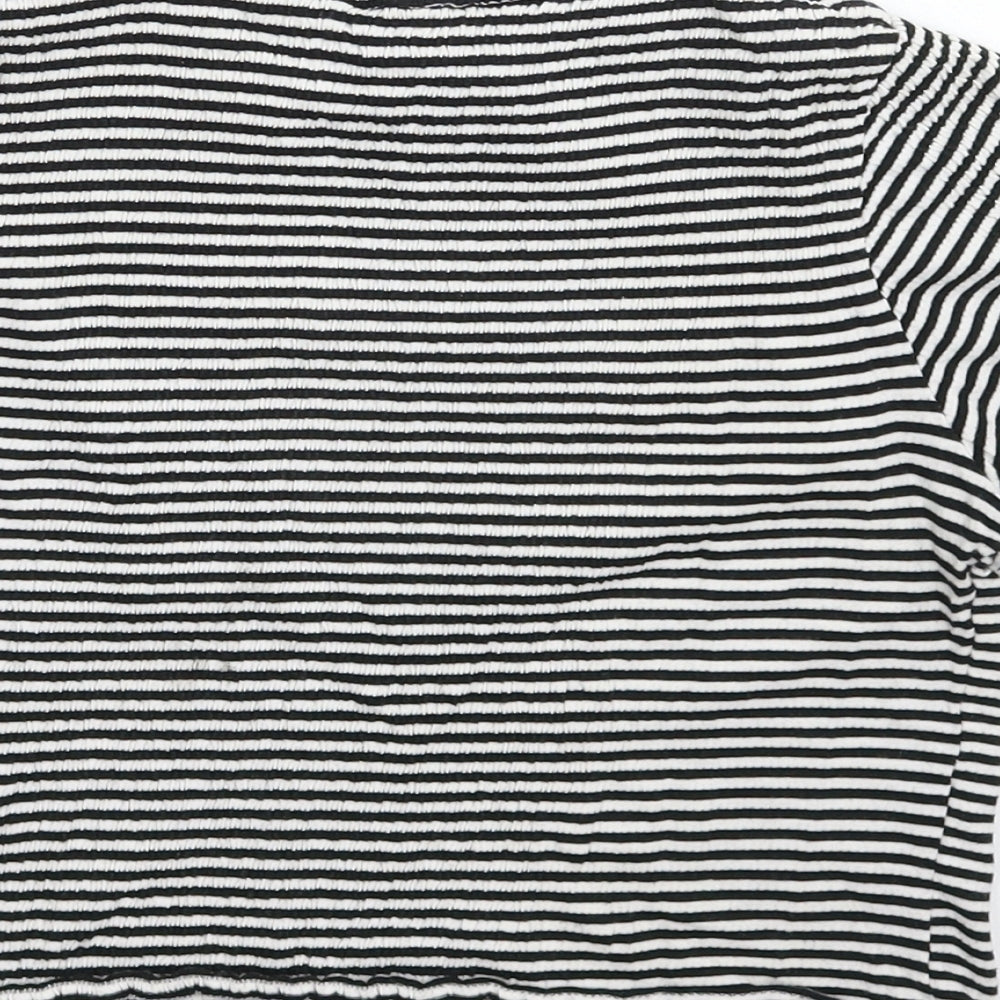 New Look Womens Multicoloured Striped Basic T-Shirt Size 8