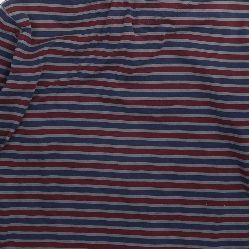 Indian Terrain Mens Multicoloured Striped Polo Size M