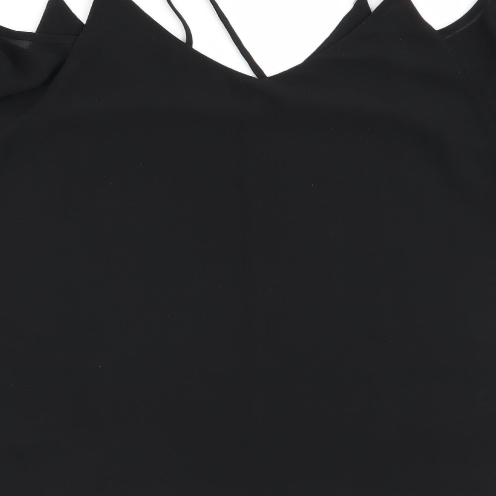 New Look Womens Black Basic Blouse Size 8