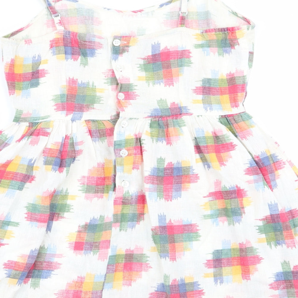 Topshop Womens Multicoloured Check Basic Tank Size 8