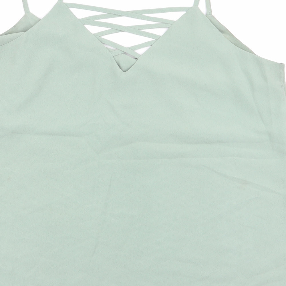 New Look Womens Green Basic Blouse Size 12