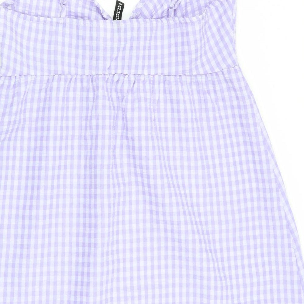 Divided by H&M Womens Multicoloured Check Basic Blouse Size 10