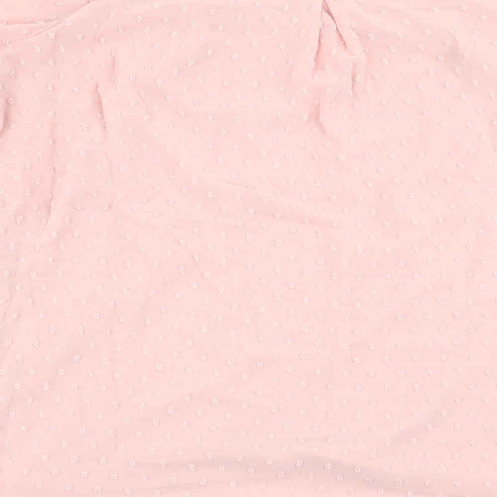 Mama-licious Womens Pink Polka Dot Basic Blouse Size S