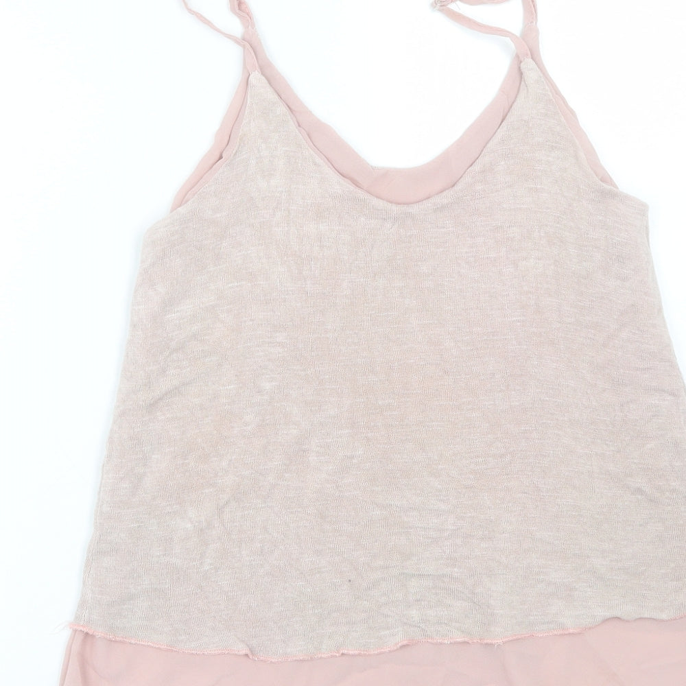 Preworn Womens Pink Basic Tank Size M