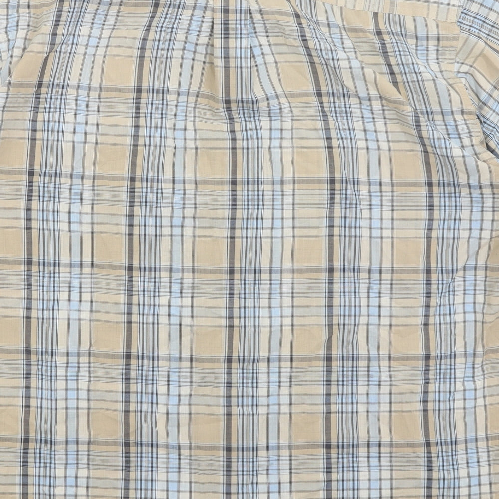 EWM Mens Brown Plaid Button-Up Size L