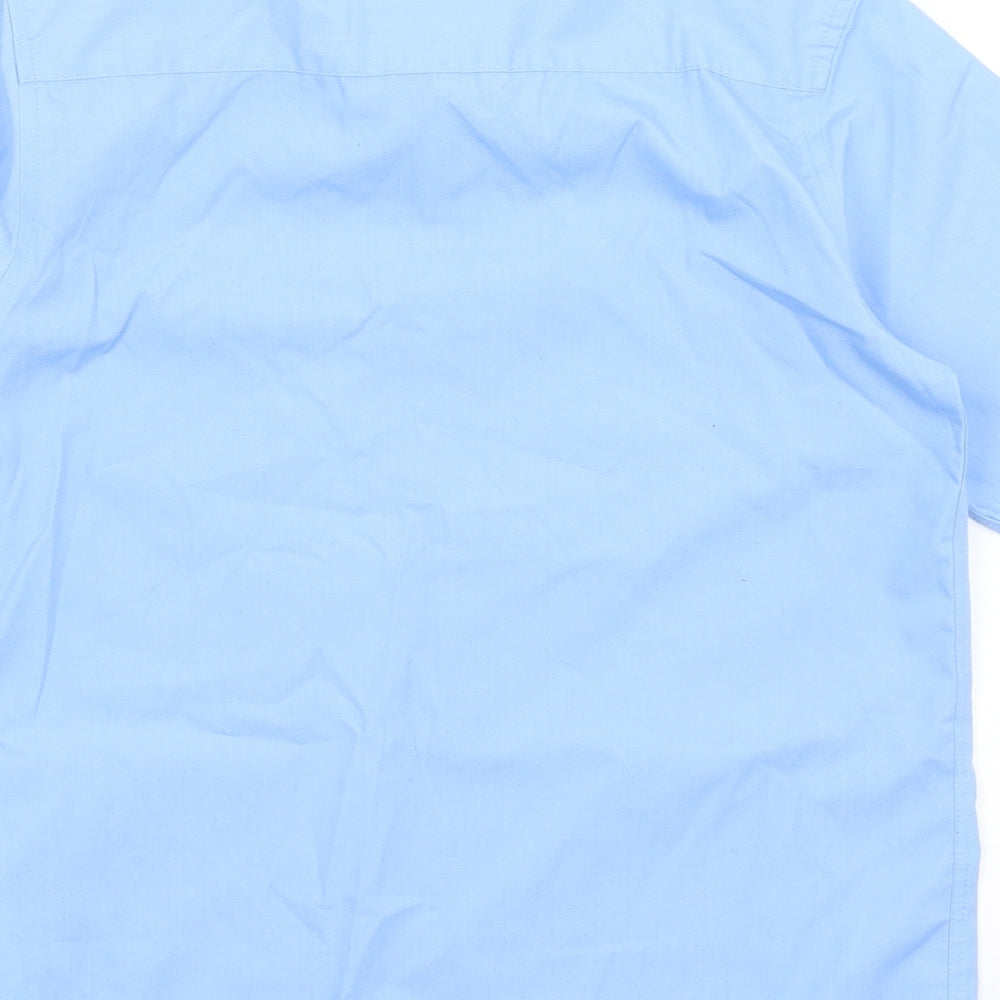 TU Boys Blue Basic Button-Up Size 9 Years