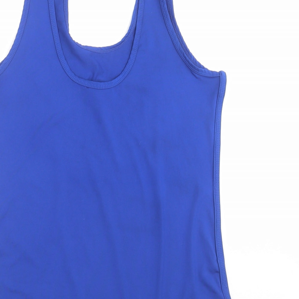 Race at Your Pace Womens Blue Basic Tank Size L